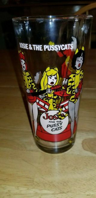 Vintage Hanna Barbera Josie And The Pussycats Glass Pepsi Collector Series 1977