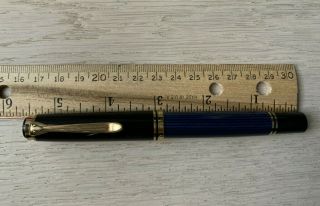 Pelikan Souveran M800 Blue Strip Fountain Pen 18k F