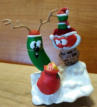 Veggie Tales Big Ideas Bob And Larry Hallmark Christmas Tree Ornaments 2