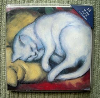 Cat On A Yellow Cushion Box 12 Blank Cards /envelopes Museums & Galleries 1999