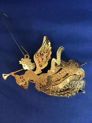 Danbury Gold - Plated Millennium Angel Ornament 1999