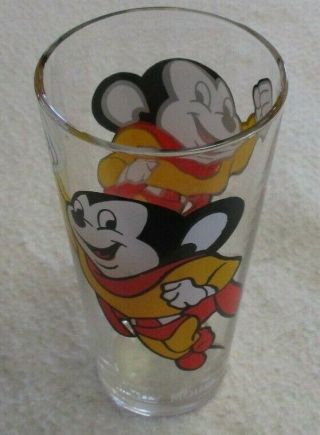 Vintage Pepsi Collector Series Promo Glass Rare Mighty Mouse 1977 Terrytoons