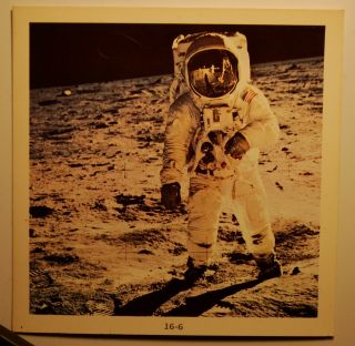 Nasa Apollo 11 Moon Landing Photo 1969 - 3.  5 " Buzz Aldrin Nasa Film Print