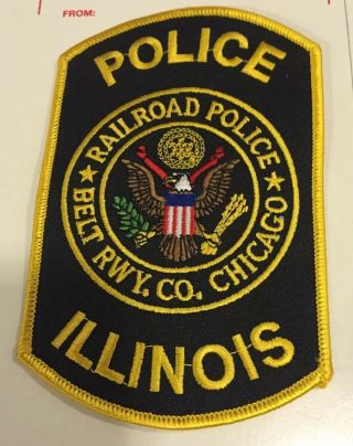 Belt Railway Co Chicago Illinois Il Police Patch Railroad Train