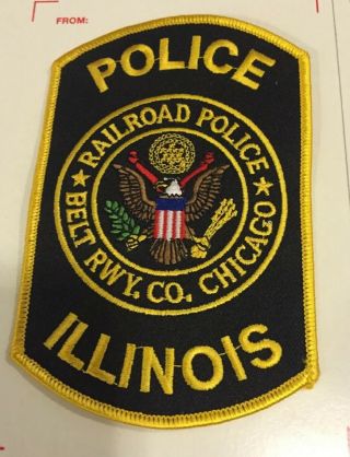 Belt Railway Co Chicago ILLINOIS IL Police patch RAILROAD TRAIN 3
