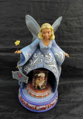 Walt Disney Jim Shore Dreams Come True Blue Fairy Pinocchio Musical Figurine