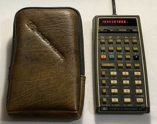 Vintage Hp 67 Calculator W/ Ac Adapter Case