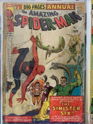The Spider - man Annual 1 First Appearance Of The Sinister6 Giant - size 4 2