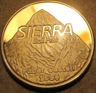 Very Scarce 1986 Faber Castell Sierra Ball Pens 1 Troy Oz 999 Fine Silver Round