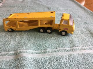 Tonka Vintage Yellow Toy Semi Truck And Car Carrier