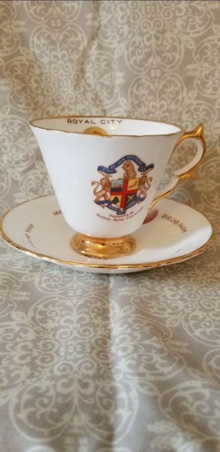 Taylor And Kent English Bone China Cup And Saucer.  Queen 