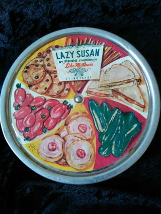 Vintage Lazy Susan By Mirro Aluminum " Like Mothers "