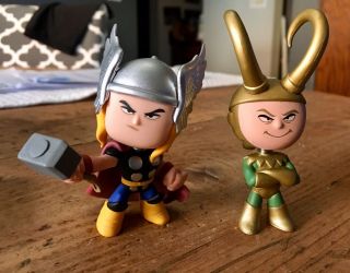 Funko Mystery Mini Marvel Series 1 Thor And Loki Bobble Heads