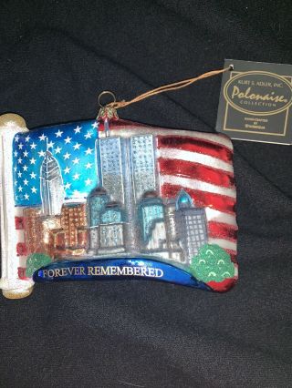 Polonaise Kurt Adler Forever Remembered 9/11 World Trade Center Ornament (i720)