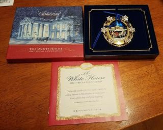 2004 Official White House Christmas Holiday Sleigh Wh Rutherford B Hayer Ex Db