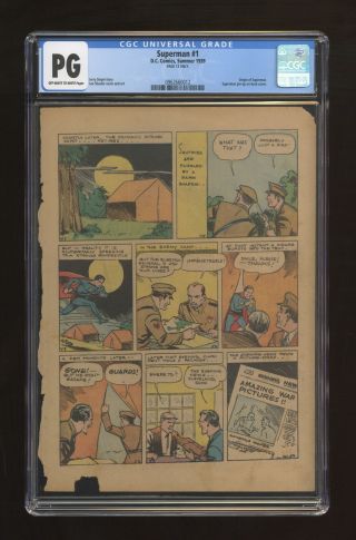 Superman 1 Cgc Pg Page 13 Only 0962660012