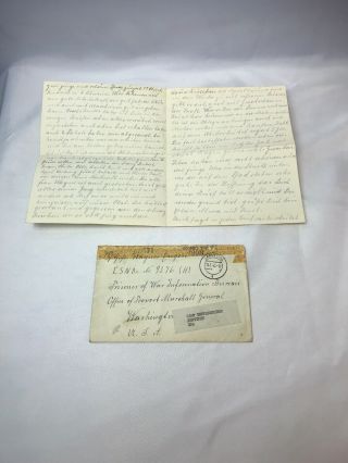 Wwii Ww2 German Pow Letter,  Camp Breckenridge,  Po,  16