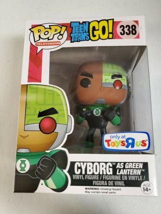 Funko Pop Teen Titans Go Cyborg As Green Lantern 338 Toys R Us Exclusive