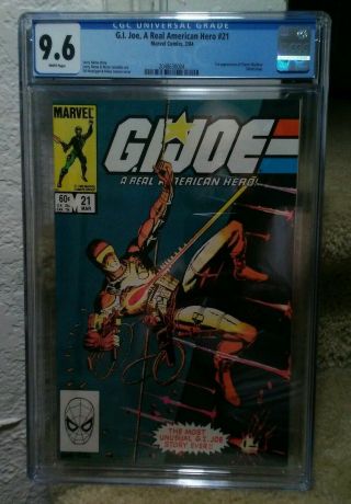 G.  I.  Joe 21 Cgc Ss 9.  6 1st Storm Shadow 1st Print Snake Eyes Movie White Pages