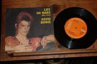 Near 1st Anywhere Uk Rca 2316 David Bowie Life On Mars In Picsleeve