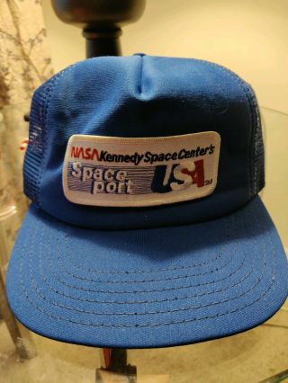 Vintage Nasa Kennedy Space Center Spaceport Usa Hat W/tag