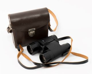 Vintage Leitz Leica 8x32 Trinovid Binoculars With Leather Case Wetzlar Germany