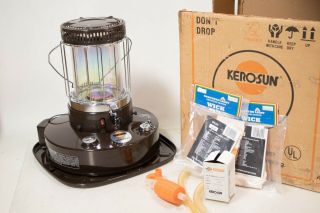 A,  Vintage Kerosun Moonlighter Heater Kerosene Portable Space Fired Heater