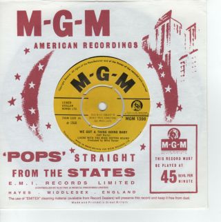 7 " 45 Lucas With The Mike Cotton Sound " We Got A Thing Going Baby " M - G - Mgm 1398