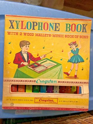 1950’s Vintage Xylophone Music Book Toy Children’s Kids Estate Find