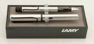 Lamy Safari Al - Star Set In Silver With Black Clip (fountain Pen,  Ballpoint Pen)