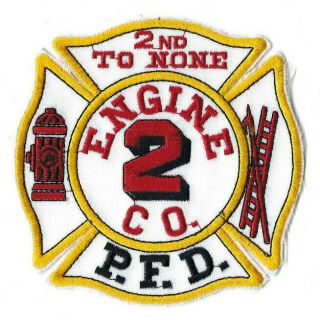 Pfd Philadelphia Pa Pennsylvania Fire Dept.  Engine Co.  2 Patch - Clothback