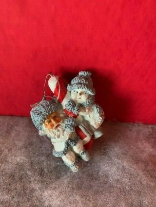 Snow Buddie Santa With Candy Cane Ornament