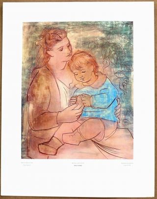 Picasso Mother And Child Vintage 1st Limited Edition 1960 Lithograph