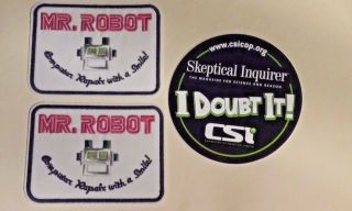 2 Mr.  Robot Tv Patches Rami Malek Slater Computer Repair 1 C.  S.  I.  Decal Doubt It