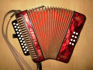 Hohner Erica - C/f - Vintage Accordion In Top - Made In Germany