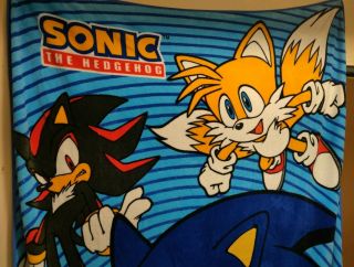 Sonic The Hedgehog - Shadow The Hedgehog - Tails - Large Plush Blanket / Throw