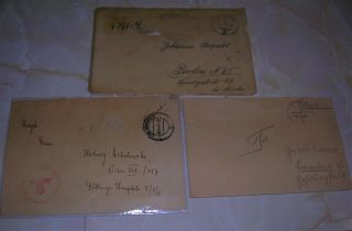 Ww2 German Soldiers Envelopes One With Letter