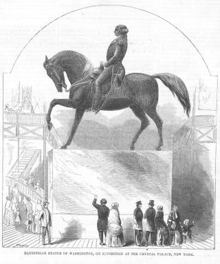 Equestrian Statue Of Washington At The Crystal Palace,  York - 1853
