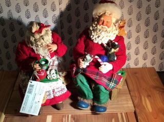 Possible Dreams Santa And Mrs Claus Kittens And Cocoa Figurines