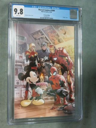 Marvel Comics 1000 Cgc 9.  8 D23 Expo Edition Variant Mickey Mouse Disney Cover