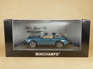 Minichamps Porsche 911 Targa 1977 Blue 1:43 Diecast Model 400061260