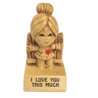 1972 Vintage Paula Figurine: I Love You This Much Lf