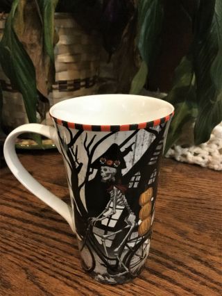 Halloween 222 Fifth Skeleton Latte Coffee Cup/ Mug -
