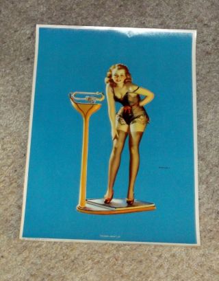 1940s Giant Pin Up Girl Lithograph By Elvgren Figures Dont Lie