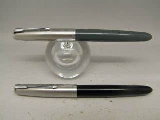 2 X Vintage Parker 51 Ink Fountain Pens Aerometric Vacumatic