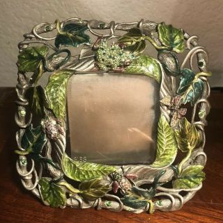 Jay Strongwater Picture Frame Swarovski Crystals Frog