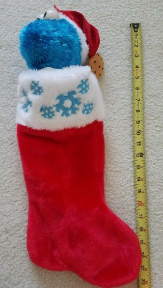 2006 Christmas Stocking Gemmy Sesame Street Cookie Monster Talk Sing Doll Toy