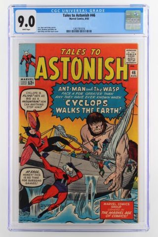 Tales To Astonish 46 - Near - Cgc 9.  0 Nm - Marvel 1963 - 3rd App Of The Wasp