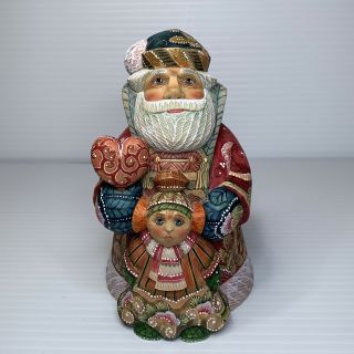 G.  Debrekht Father Christmas With Girl Childhood Memories Series Limited Edition