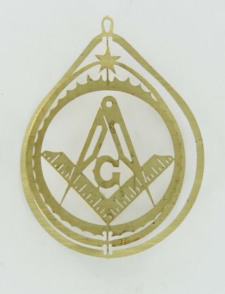 Masonic Mason Brass Ornament